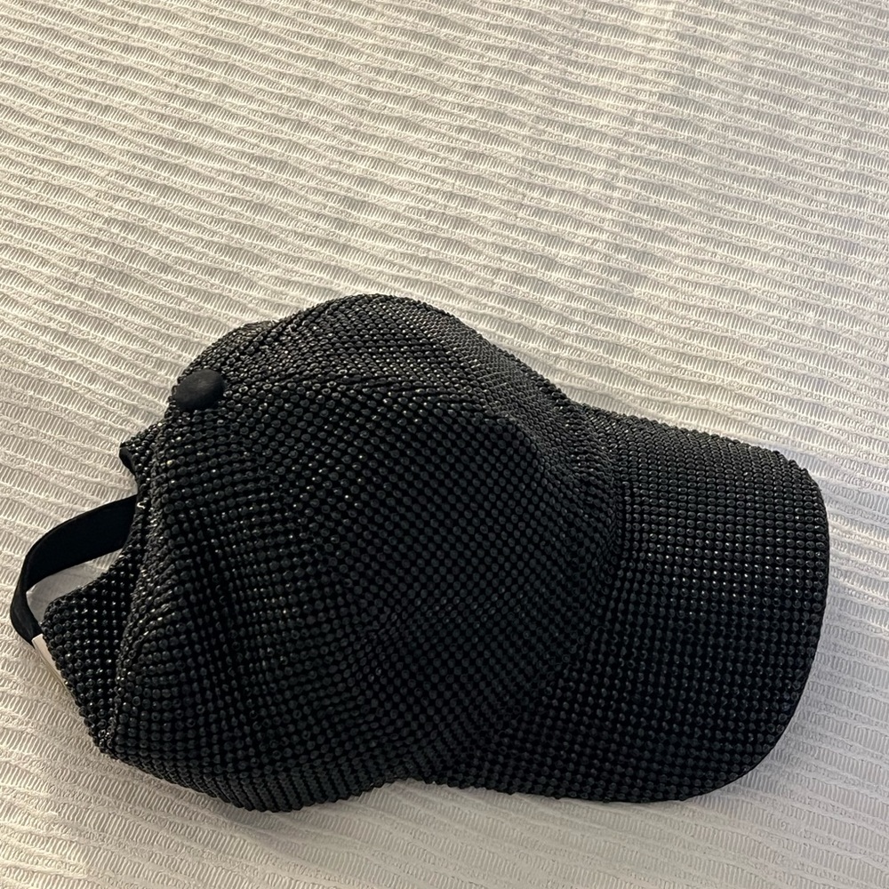 Black Crystal-Embellished Women's Baseball Cap - Picture 8 of 8